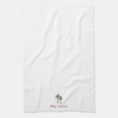 Merry Christmas Decor Tropical Palm Trees   Theedoek (Verticaal)