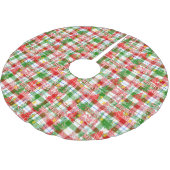 Merry Christmas Decorative Plaid Tartan  Kerstboom Rok (Gekanteld)