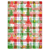Merry Christmas Decorative Plaid Tartan  Klembord (Achterkant)