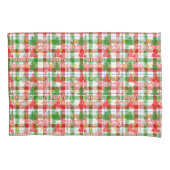Merry Christmas Decorative Plaid Tartan  Kussensloop (Voorkant)