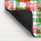 Merry Christmas Decorative Plaid Tartan  Muismat (Hoek)