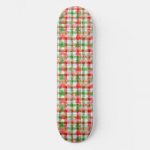 Merry Christmas Decorative Plaid Tartan  Persoonlijk Skateboard (Voorkant)