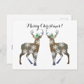 Merry Christmas Deer Briefkaart (Voorkant / Achterkant)