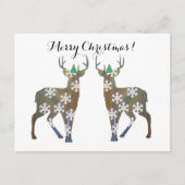 Merry Christmas Deer Briefkaart (Voorkant)