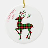 Merry Christmas Deer Keramisch Ornament (Voorkant)