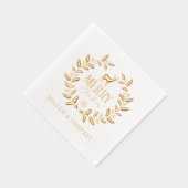 Merry Christmas Deer Krans Corporate Gepersonalise Folie Servetten (Rechts)