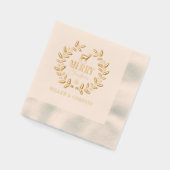 Merry Christmas Deer Krans Corporate Gepersonalise Folie Servetten (Links)
