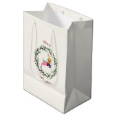 Merry Christmas Deer Medium Gift Bag Medium Cadeauzakje (Voorkant Gekanteld)