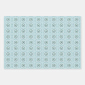 Merry Christmas Deer Teal Wrapping Paper Set of 3 (Voorkant 3)