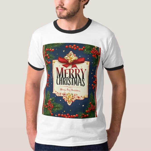 Merry Christmas Design for Men T-shirt (Voorkant)