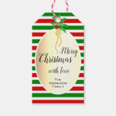  Merry Christmas Design Gold met Mistletoe Cadeaulabel (Voorkant)