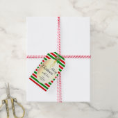  Merry Christmas Design Gold met Mistletoe Cadeaulabel (Met Touw)