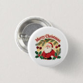 Merry Christmas Design Ronde Button 3,2 Cm (Voorkant /achterkant)
