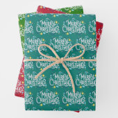 Merry Christmas Design Wrapping Paper Sheets (In situ)