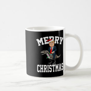 Merry Christmas Dino Donald Trump dinosaurus T-rex Koffiemok