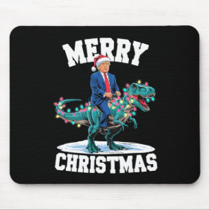 Merry Christmas Dino Donald Trump dinosaurus T-rex Muismat