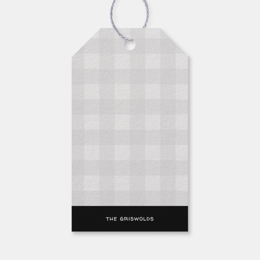 Merry Christmas Distressed Chic White Pine Tree Cadeaulabel (Achterkant)