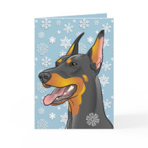 Merry Christmas Doberman Dog Kaart