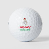 Merry Christmas Doctor Waardering Vakantie Ontwerp Golfballen (Voorkant)