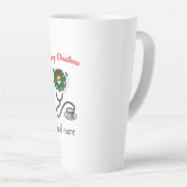 Merry Christmas Doctor Waardering Vakantie Ontwerp Latte Mok (Rechterhoek)