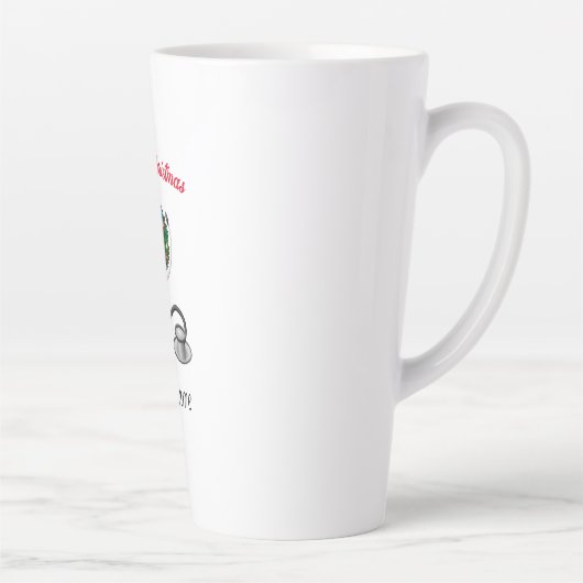 Merry Christmas Doctor Waardering Vakantie Ontwerp Latte Mok (Rechts)