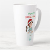 Merry Christmas Doctor Waardering Vakantie Ontwerp Latte Mok (Rechterhoek)