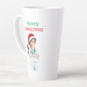 Merry Christmas Doctor Waardering Vakantie Ontwerp Latte Mok (Linkerhoek)