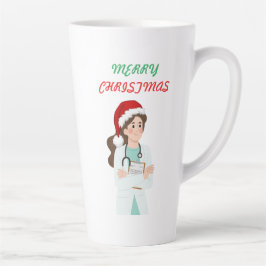 Merry Christmas Doctor Waardering Vakantie Ontwerp Latte Mok