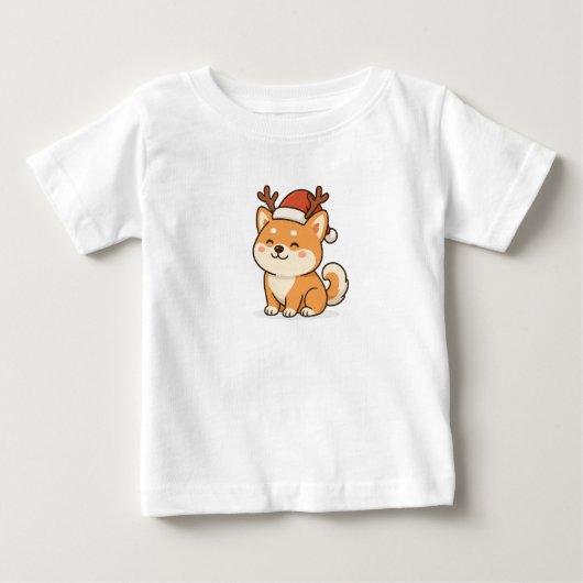 MERRY CHRISTMAS DOG AKITA INU T-Shirt (Voorkant)