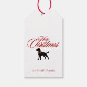 Merry Christmas Dog Classic Gift Label Cadeaulabel (Voorkant)