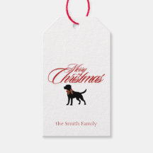Merry Christmas Dog Classic Gift Label