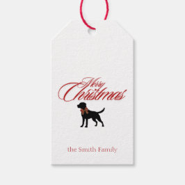 Merry Christmas Dog Classic Gift Label Cadeaulabel