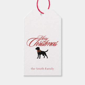 Merry Christmas Dog Classic Gift Label Cadeaulabel