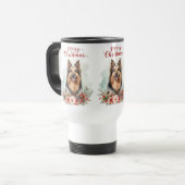 Merry Christmas Dog Cozy Holiday Travel Mug Reisbeker (Voorkant links)