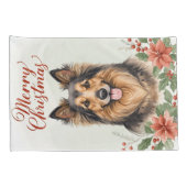 Merry Christmas Dog Cozy Winter Bedroom Bedding Kussensloop (Achterkant-Rechts)