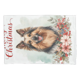 Merry Christmas Dog Cozy Winter Bedroom Bedding Kussensloop