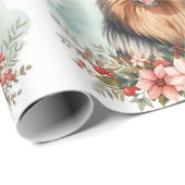 Merry Christmas Dog Festive Holiday Gift Wrapping  Cadeaupapier (Rol Hoek)