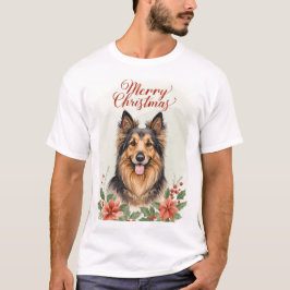 Merry Christmas Dog Festive Holiday Graphic T-shirt