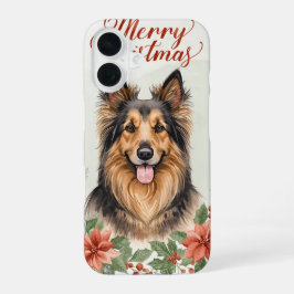 Merry Christmas Dog Festive Holiday Phone Case iPhone 16 Hoesje
