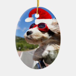 Merry Christmas dog Keramisch Ornament