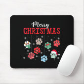 Merry Christmas Dog Paws Lights Funny Xmas Womens  Muismat (Met muis)