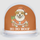 Merry Christmas Dog Santa Sneeuwbol (Voorkant)