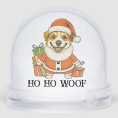 Merry Christmas Dog Santa Sneeuwbol (Achterkant)