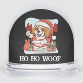 Merry Christmas Dog Santa Sneeuwbol (Achterkant)