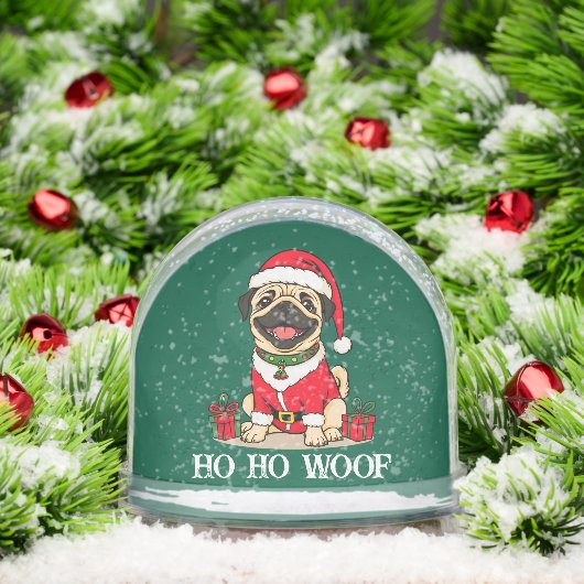 Merry Christmas Dog Santa Sneeuwbol (Kerstmis)