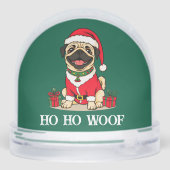 Merry Christmas Dog Santa Sneeuwbol (Achterkant)