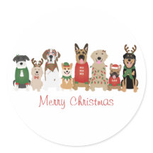 Merry Christmas Dogs Red Green