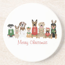 Merry Christmas Dogs Red Green