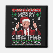 Merry Christmas Donald Trump Santa Family Xmas Ugl Magneet (Voorkant)