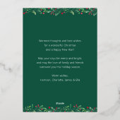 Merry Christmas Doodle Lijst Multi Photo Floral Folie Feestdagenkaart (Achterkant)